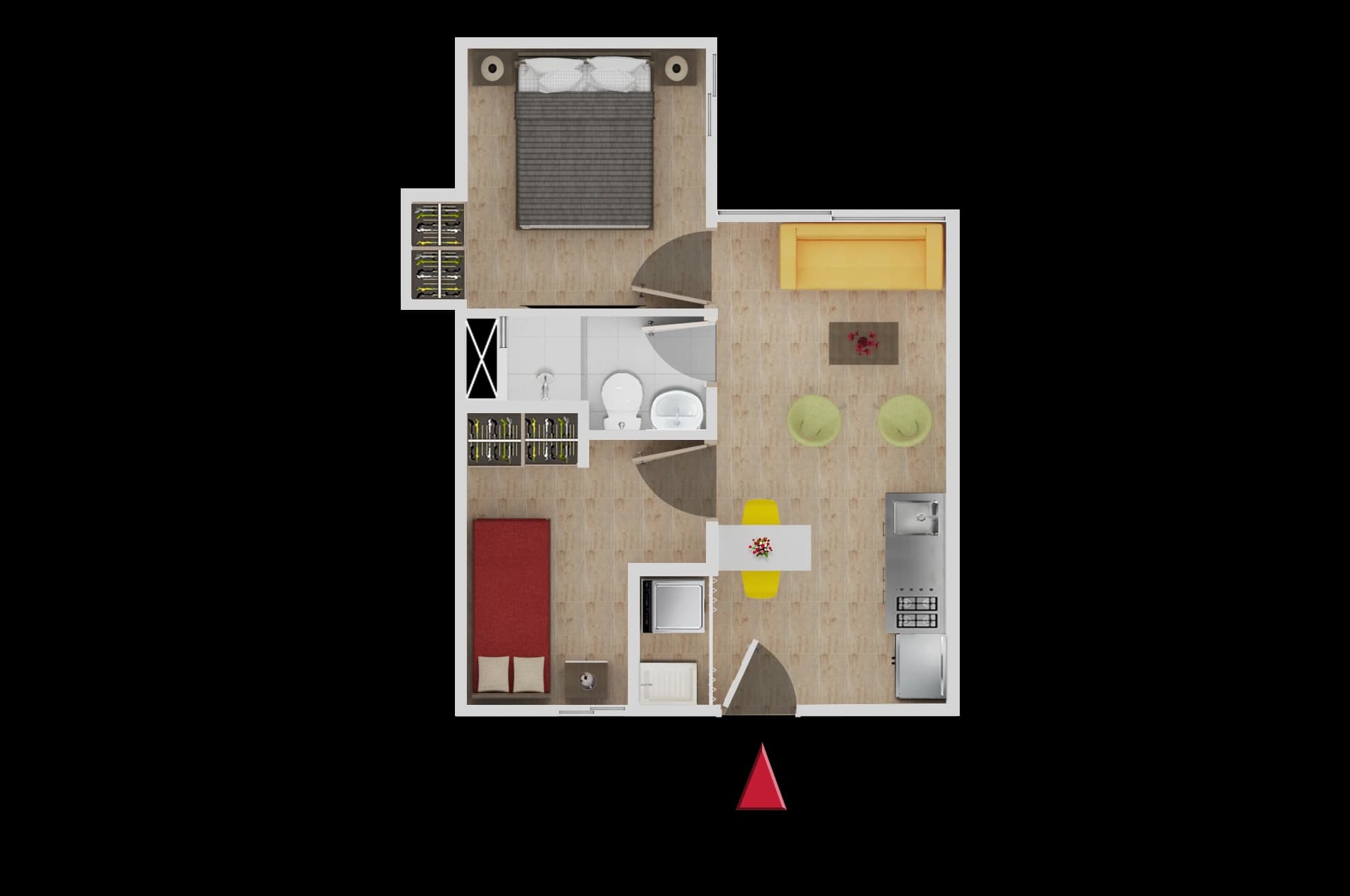 Render apartasuite 7 APTO 208