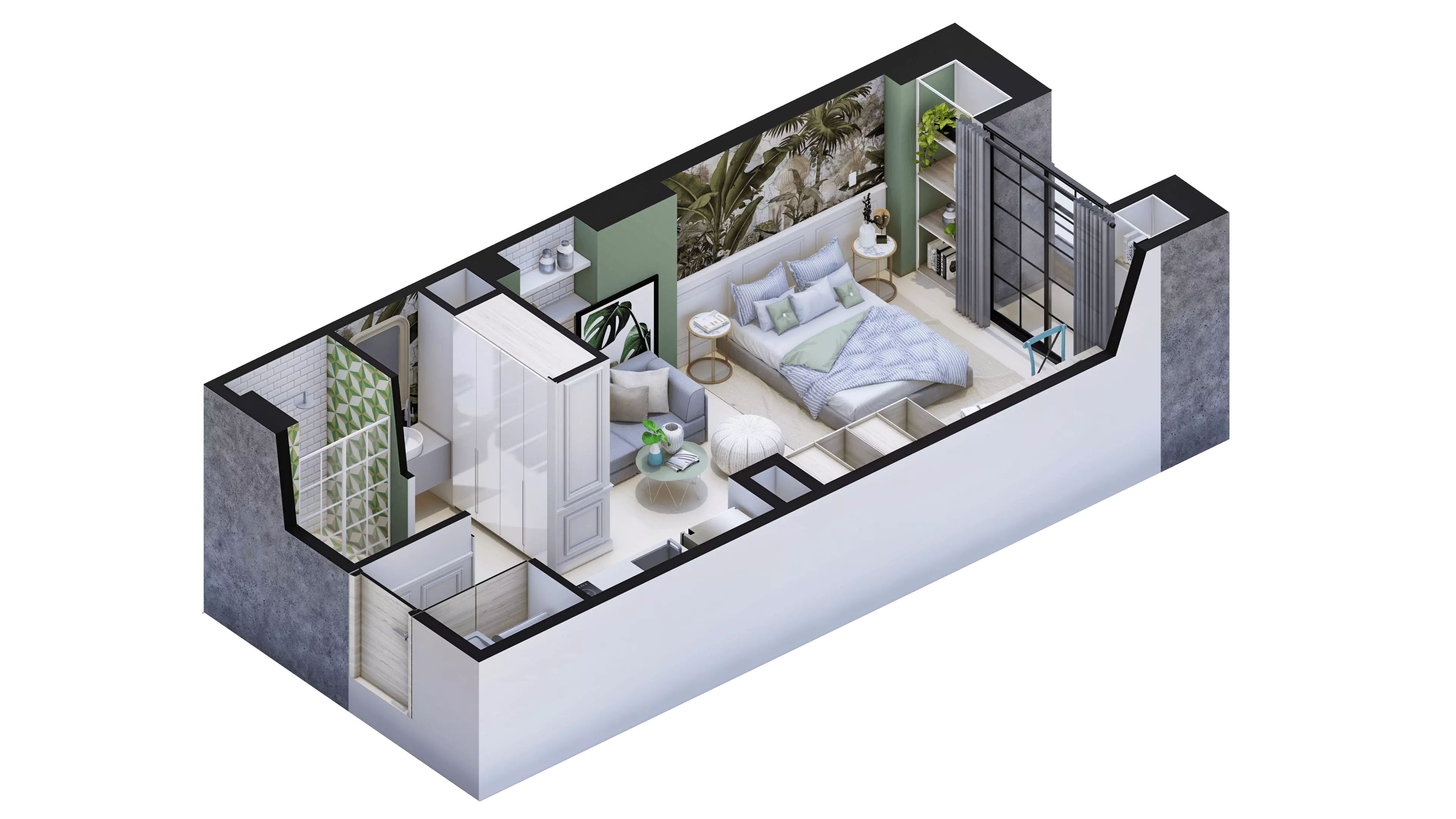 Render apartasuite PARIS S-83